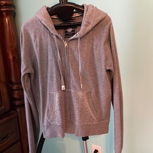 Medium Pink hoodie. Beautiful condition. So much bling!
